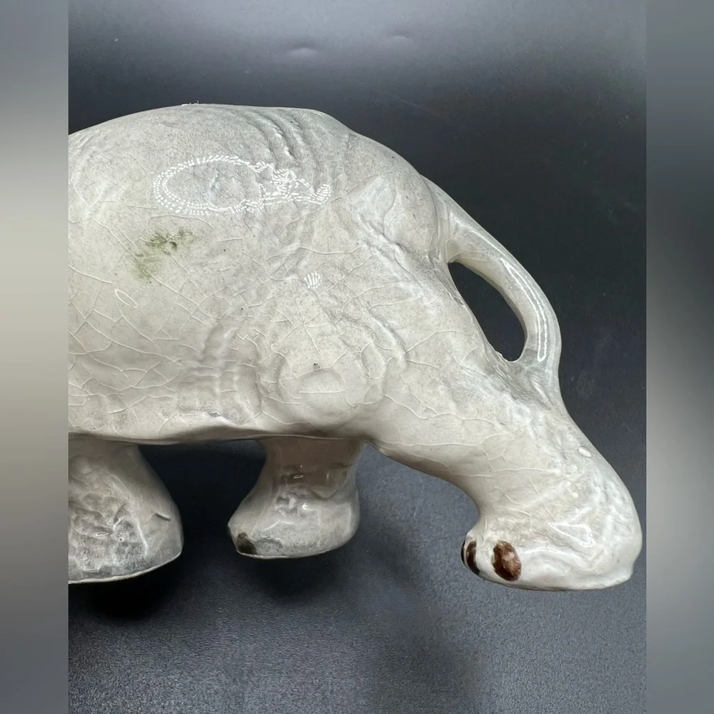 Vintage hand painted ceramic elephant made in Japan MCM